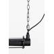 Suspension Prime Noir XL Zuiver Luminaire Industriel en Métal Noir Mat et Verre Trempé avec Chaînes en Métal Noir 13.5x130x200cm