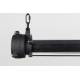 Suspension Prime Noir XL Zuiver Luminaire Industriel en Métal Noir Mat et Verre Trempé avec Chaînes en Métal Noir 13.5x130x200cm