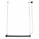 Suspension Prime Noir XL Zuiver Luminaire Industriel en Métal Noir Mat et Verre Trempé avec Chaînes en Métal Noir 13.5x130x200cm