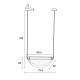 Suspension Rani Rose Zuiver Eclairage Tendance Luminaire Design en Métal et Verre Rose 22x73,5x160cm