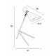 Lampe de Table Shady Blanc Zuiver Luminaire Inclinable Eclairage en Métal Blanc et Détails Plaqués Laiton 31x40x52cm