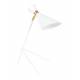 Lampe de Table Shady Blanc Zuiver Luminaire Inclinable Eclairage en Métal Blanc et Détails Plaqués Laiton 31x40x52cm