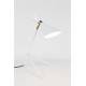 Lampe de Table Shady Blanc Zuiver Luminaire Inclinable Eclairage en Métal Blanc et Détails Plaqués Laiton 31x40x52cm