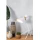 Lampe de Table Shady Blanc Zuiver Luminaire Inclinable Eclairage en Métal Blanc et Détails Plaqués Laiton 31x40x52cm