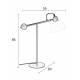 Lampe de Bureau Skala Zuiver Lampe de Table Tendance Luminaire en Métal Noir et Blanc 20x55x66cm