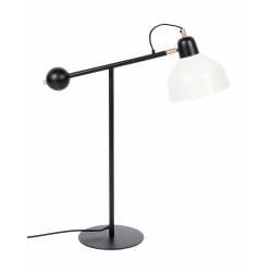 Lampe de Bureau Skala Zuiver Lampe de Table Tendance Luminaire en Métal Noir et Blanc 20x55x66cm