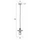 Suspension Skye Zuiver Luminaire Minimaliste Eclairage en Métal Argenté avec Finition Antique 9x20x20cm