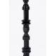 Lampadaire Totem Alu Zuiver Luminaire sur Pied Eclairage en Aluminium Laqué Noir avec Abat-Jour en Tissu Noir 46x46x148cm