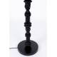 Lampadaire Totem Alu Zuiver Luminaire sur Pied Eclairage en Aluminium Laqué Noir avec Abat-Jour en Tissu Noir 46x46x148cm