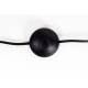 Lampadaire Totem Alu Zuiver Luminaire sur Pied Eclairage en Aluminium Laqué Noir avec Abat-Jour en Tissu Noir 46x46x148cm