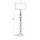 Lampadaire Totem Alu Zuiver Luminaire sur Pied Eclairage en Aluminium Laqué Noir avec Abat-Jour en Tissu Noir 46x46x148cm