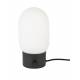 Lampe de Table Urban Charger Noir Zuiver avec Gradateur et Port USB en Verre Couleur Opale Acide et Métal Noir 12,5x12,5x24,5cm
