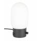 Lampe de Table Urban Charger Noir Zuiver avec Gradateur et Port USB en Verre Couleur Opale Acide et Métal Noir 12,5x12,5x24,5cm