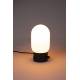 Lampe de Table Urban Charger Noir Zuiver avec Gradateur et Port USB en Verre Couleur Opale Acide et Métal Noir 12,5x12,5x24,5cm