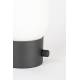 Lampe de Table Urban Charger Noir Zuiver avec Gradateur et Port USB en Verre Couleur Opale Acide et Métal Noir 12,5x12,5x24,5cm