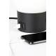 Lampe de Table Urban Charger Noir Zuiver avec Gradateur et Port USB en Verre Couleur Opale Acide et Métal Noir 12,5x12,5x24,5cm
