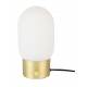 Lampe de Table Urban Charger Or Zuiver avec Gradateur et Port USB en Verre Couleur Opale Acide et Métal Laiton 12,5x12,5x25,5cm