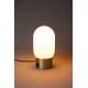 Lampe de Table Urban Charger Or Zuiver avec Gradateur et Port USB en Verre Couleur Opale Acide et Métal Laiton 12,5x12,5x25,5cm
