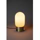 Lampe de Table Urban Charger Or Zuiver avec Gradateur et Port USB en Verre Couleur Opale Acide et Métal Laiton 12,5x12,5x25,5cm