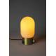 Lampe de Table Urban Charger Or Zuiver avec Gradateur et Port USB en Verre Couleur Opale Acide et Métal Laiton 12,5x12,5x25,5cm