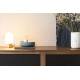Lampe de Table Urban Charger Or Zuiver avec Gradateur et Port USB en Verre Couleur Opale Acide et Métal Laiton 12,5x12,5x25,5cm