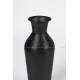 Vase Dunja Noir Antique S Woody Décoration à Poser en Acier Noir Antique 16x16x40cm