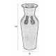 Vase Dunja Noir Antique S Woody Décoration à Poser en Acier Noir Antique 16x16x40cm