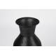 Vase Dunja Noir Antique M Woody Décoration à Poser en Acier Noir Antique 18x18x49cm