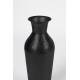 Vase Dunja Noir Antique M Woody Décoration à Poser en Acier Noir Antique 18x18x49cm