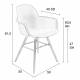 Lot de 2 Fauteuils de Table Résine Vert et Bois Naturel Albert Kuip Zuiver Assise Chaise 55x59x81,5cm