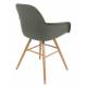 Lot de 2 Fauteuils de Table Résine Vert et Bois Naturel Albert Kuip Zuiver Assise Chaise 55x59x81,5cm
