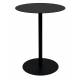 Table de Bistrot Ronde Snow Zuiver Table à Manger Minimaliste Table de Repas en Acier Noir 57x57x75cm