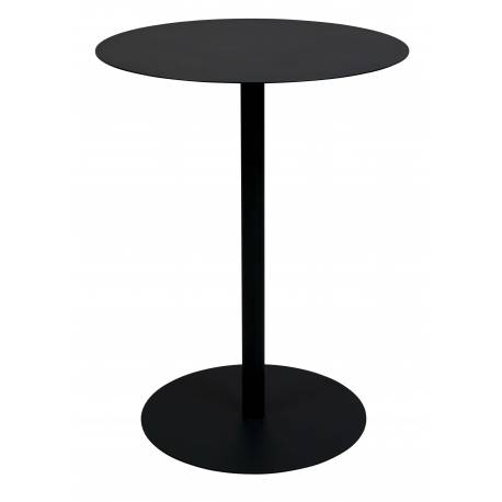 Table de Bistrot Ronde Snow Zuiver Table à Manger Minimaliste Table de Repas en Acier Noir 57x57x75cm
