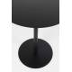 Table de Bistrot Ronde Snow Zuiver Table à Manger Minimaliste Table de Repas en Acier Noir 57x57x75cm