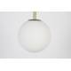 Suspension Orion 25 Zuiver Luminaire en Métal Noir Abat Jour en Verre 25x25x170cm