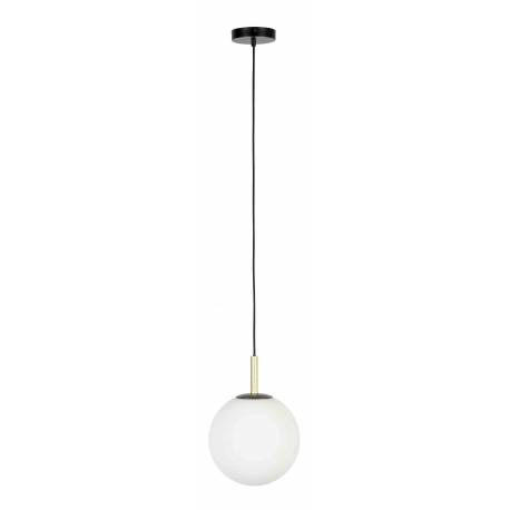 Suspension Orion 25 Zuiver Luminaire en Métal Noir Abat Jour en Verre 25x25x170cm