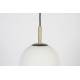 Suspension Orion 25 Zuiver Luminaire en Métal Noir Abat Jour en Verre 25x25x170cm