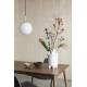 Suspension Orion 25 Zuiver Luminaire en Métal Noir Abat Jour en Verre 25x25x170cm