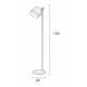 Lampadaire Buckle Noir Zuiver Eclairage avec Abat-Jour Inclinable en Métal Noir Finition Texturée 28x28x150cm