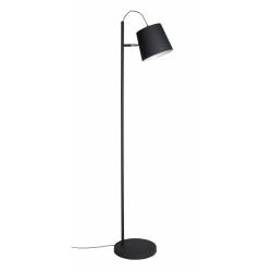 Lampadaire Buckle Noir Zuiver Eclairage avec Abat-Jour Inclinable en Métal Noir Finition Texturée 28x28x150cm
