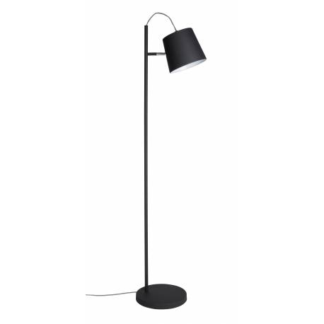 Lampadaire Buckle Noir Zuiver Eclairage avec Abat-Jour Inclinable en Métal Noir Finition Texturée 28x28x150cm