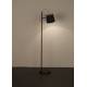 Lampadaire Buckle Noir Zuiver Eclairage avec Abat-Jour Inclinable en Métal Noir Finition Texturée 28x28x150cm