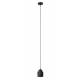 Suspension Left Zuiver Luminaire en Béton Noir Eclairage Minimaliste 11x11x150cm