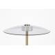 Lampadaire Float Zuiver Luminaire avec Variateur de Lumière en Métal Plaqué Bronze et Verre Trempé Fumé 30x30x132cm