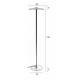 Lampadaire Float Zuiver Luminaire avec Variateur de Lumière en Métal Plaqué Bronze et Verre Trempé Fumé 30x30x132cm