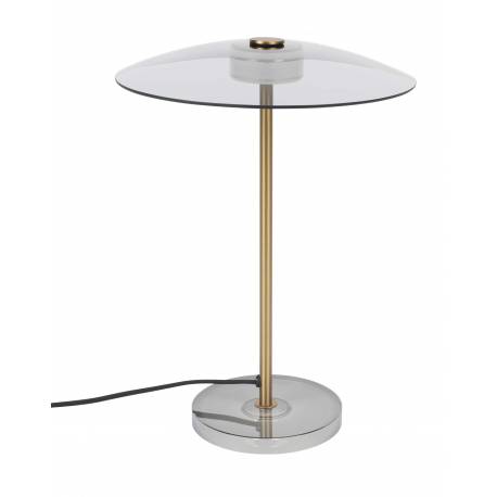 Lampadaire Float Zuiver Luminaire avec Variateur de Lumière en Métal Plaqué Bronze et Verre Trempé Fumé 30x30x132cm