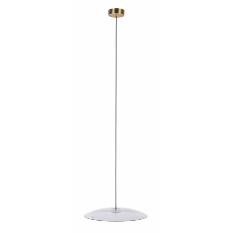 Suspension 50 Float Zuiver Luminaire avec Variateur de Lumière en Métal Plaqué Bronze et Verre Trempé Fumé 50x50x165cm
