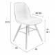 Lot de 2 Chaises Résine Gris Clair et Bois Naturel Albert Kuip Zuiver Assise de Table 49x55x81,5cm
