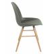 Lot de 2 Chaises Résine Vert et Bois Naturel Albert Kuip Zuiver Assise de Table 49x55x81,5cm