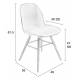 Lot de 2 Chaises Résine Vert et Bois Naturel Albert Kuip Zuiver Assise de Table 49x55x81,5cm